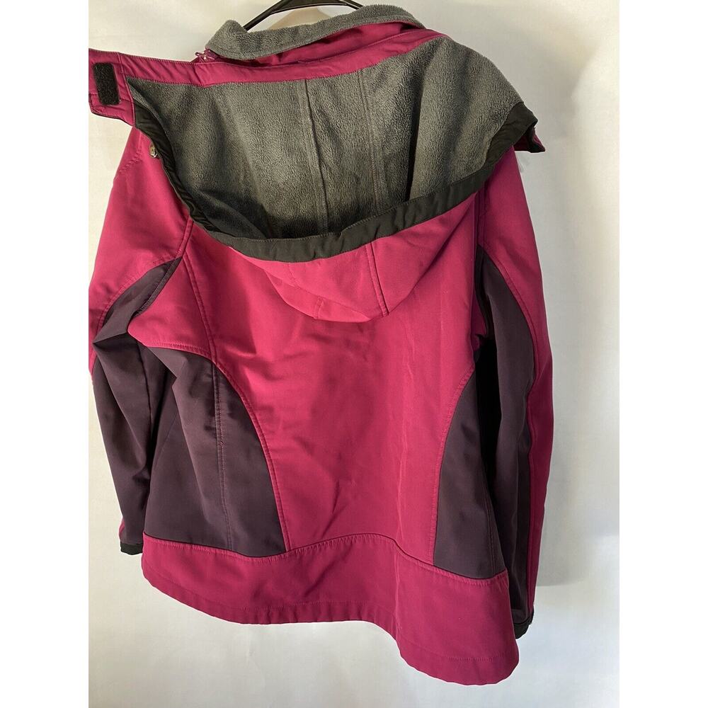 WMS Xersion Performancewear SZ XL Magenta/Pink Full Zip Soft Shell Hooded Jacket - Picture 7 of 12